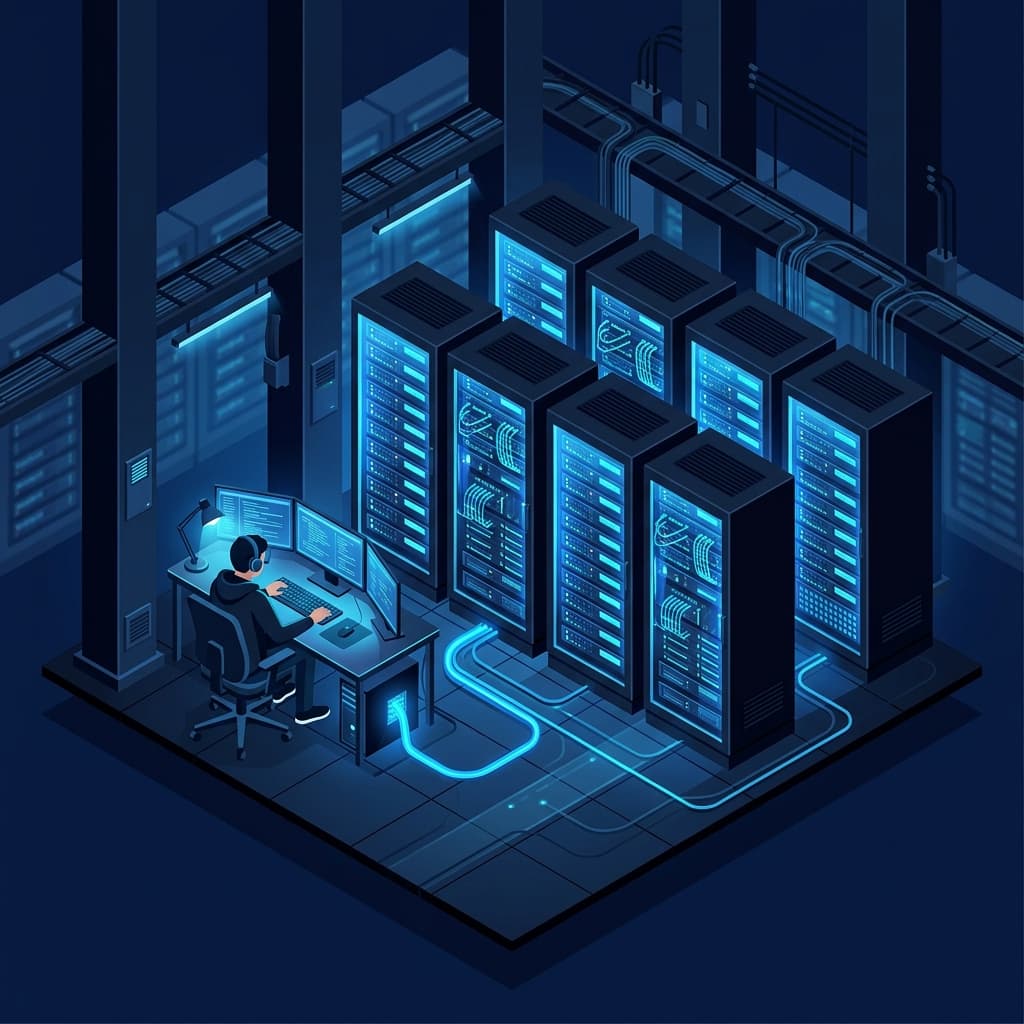Data Center Server Illustration